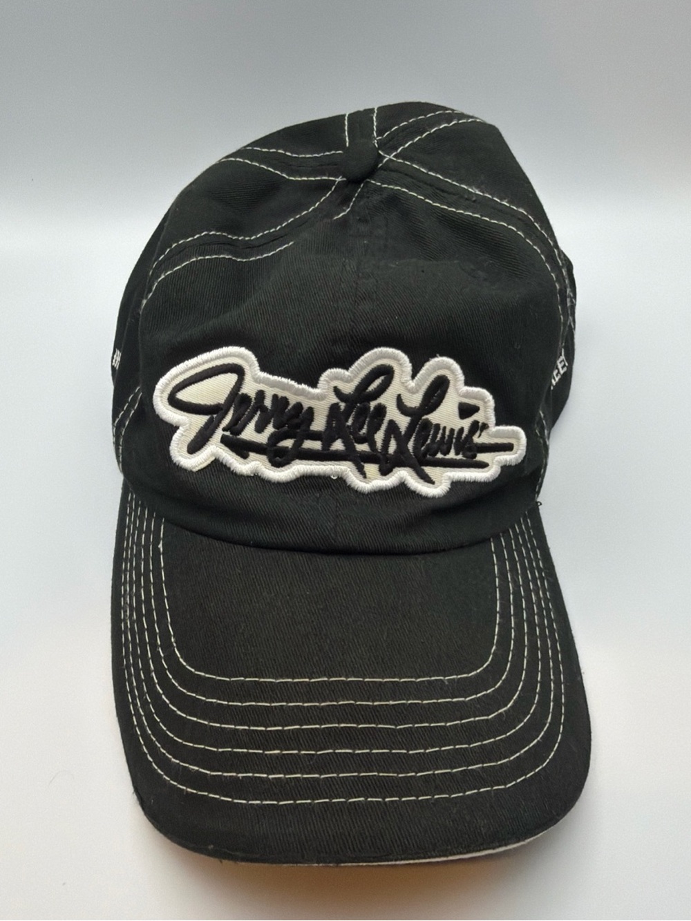 Vintage Jerry Lee Lewis Cafe Honky Tonk Beale Street Memphis Hat Cap Black Gold